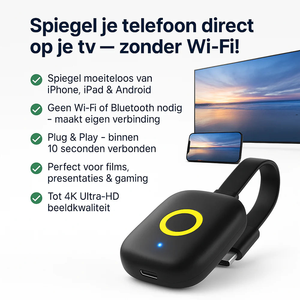 ScreenBeam – Zet je telefoon direct op het grote scherm