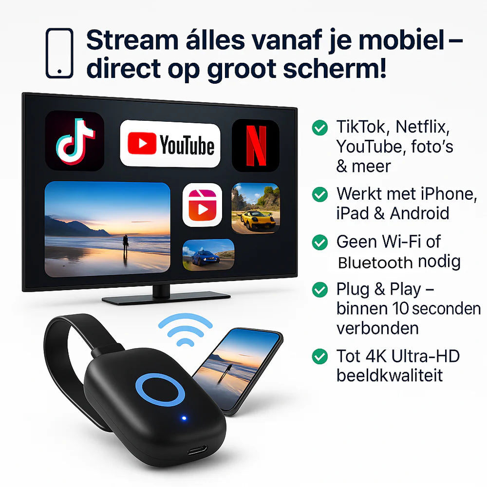 ScreenBeam – Zet je telefoon direct op het grote scherm
