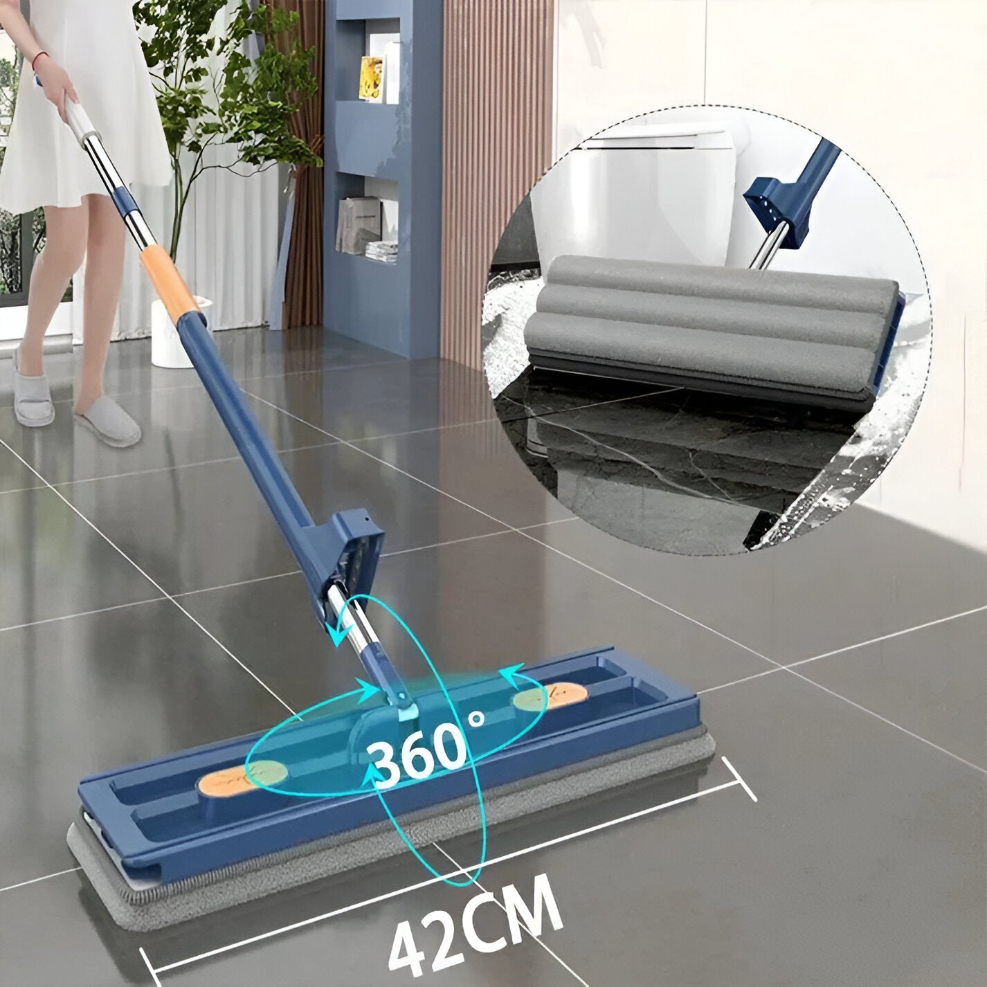 CleanEase 3-in-1 Mop – Supersnel een vlekkeloos schoon huis